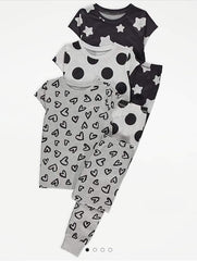 George Hearts Polka Dots 3 Pairs Set 12-18 Months