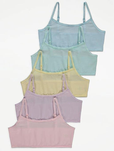Pastel Crop Tops 5 Pack George