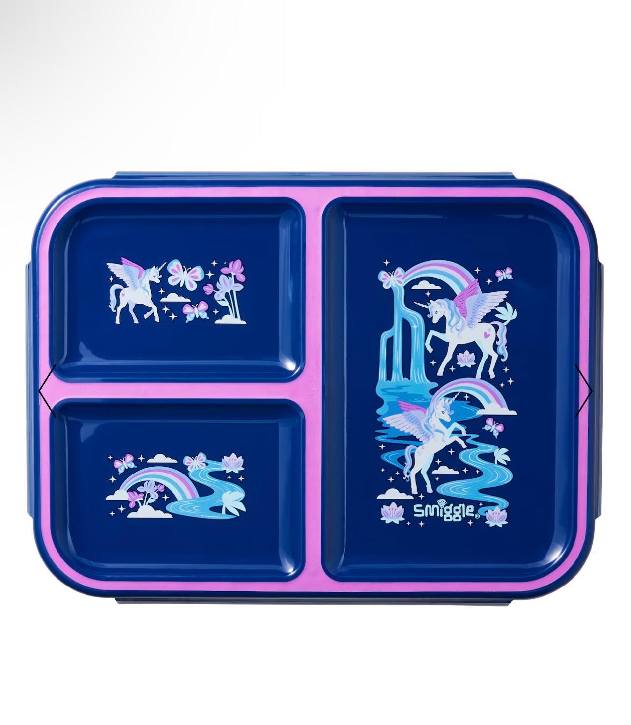 Purple unicorn bento lunch box Smiggle