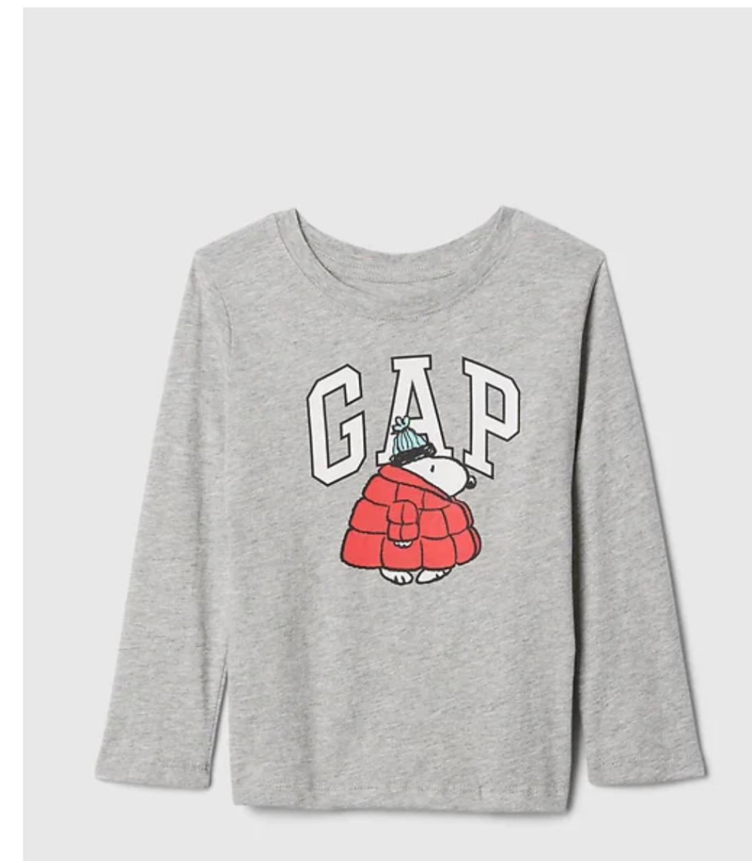 Snoopy Print Logo Full Sleeves Shirt Gap