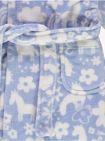 Floral Fleece Dressing Gown George