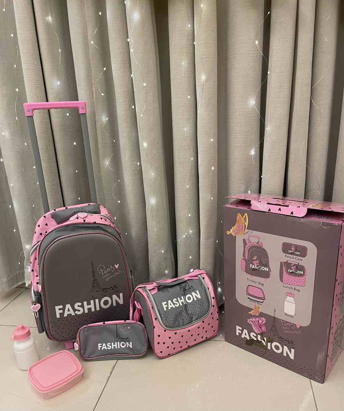 Fashion Paris Trolley Bag 5PCS Set - 16 inches