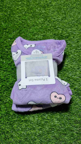 Hearts OverAll Print Fleece Pyjamas Primark