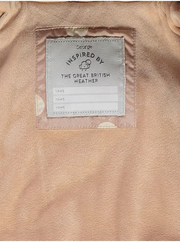 Pink Polka Dot Fleece Lined Padded Coat George Uk