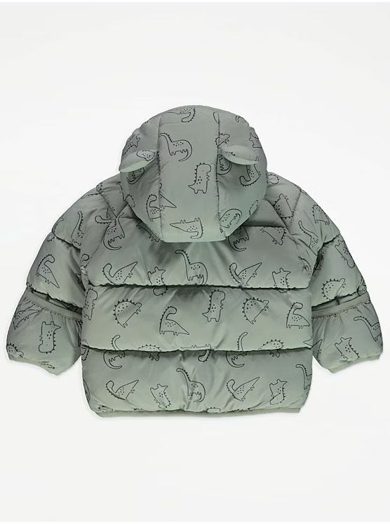Dino Fleece Lined Padded Coat George Uk