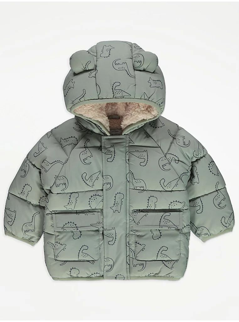 Dino Fleece Lined Padded Coat George Uk