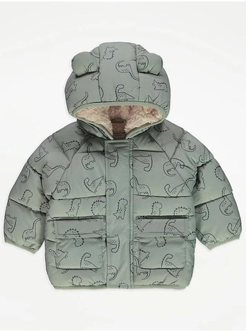 Dino Fleece Lined Padded Coat George Uk
