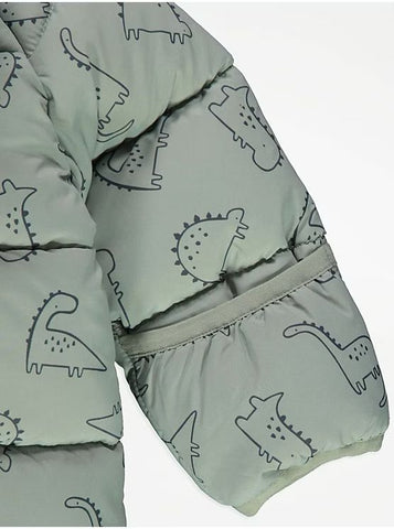 Dino Fleece Lined Padded Coat George Uk