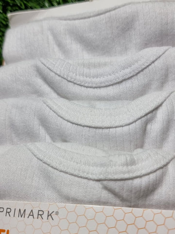 Primark Sleeveless White Thermal Vests - 4 PCS
