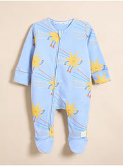 Little Angels Pastel Zip Fasten Sleepsuits 3 Pack ,9-12 months