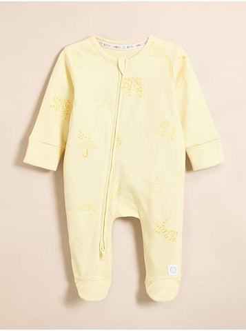 Little Angels Pastel Zip Fasten Sleepsuits 3 Pack