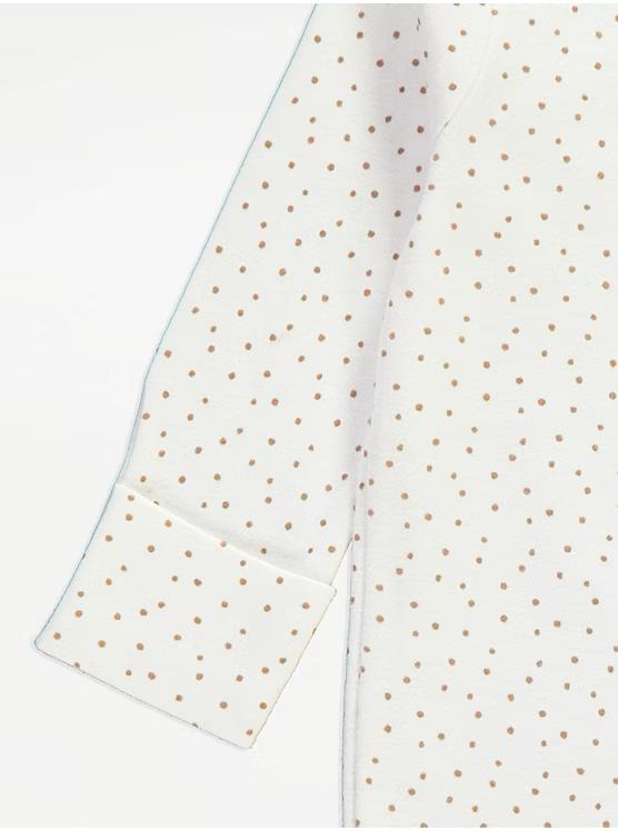 Neutral Bunny Spotty Sleepsuits 3 Pack