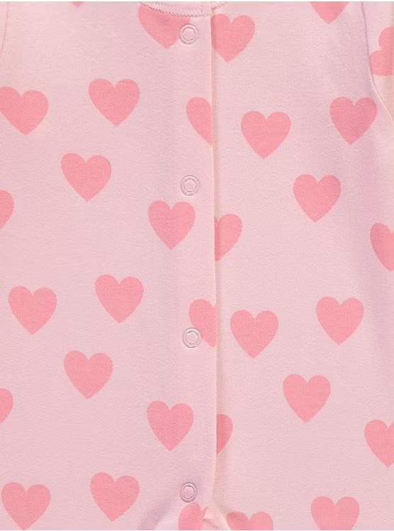 Tulip Heart Sleepsuits 3 Pack George UK
