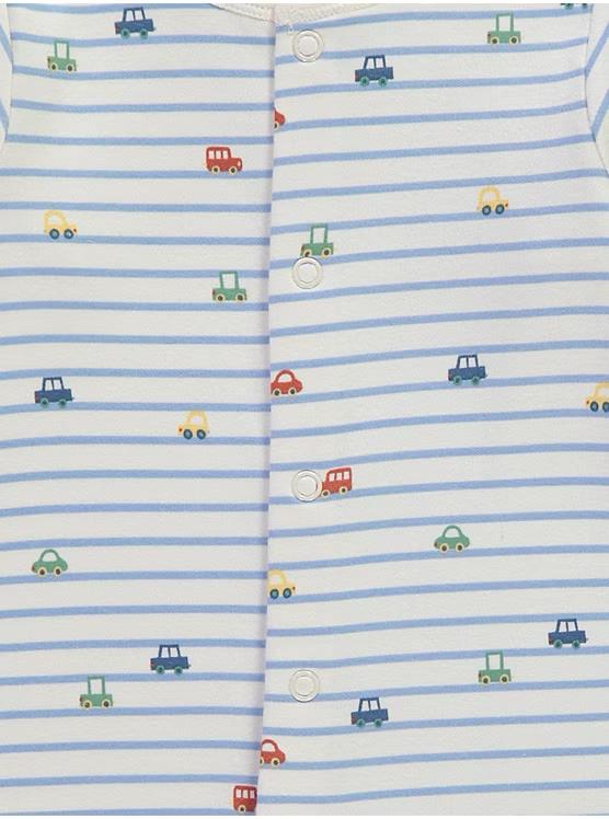 Vehicle Long Sleeve Footless Sleepsuits 3 Pack - George UK