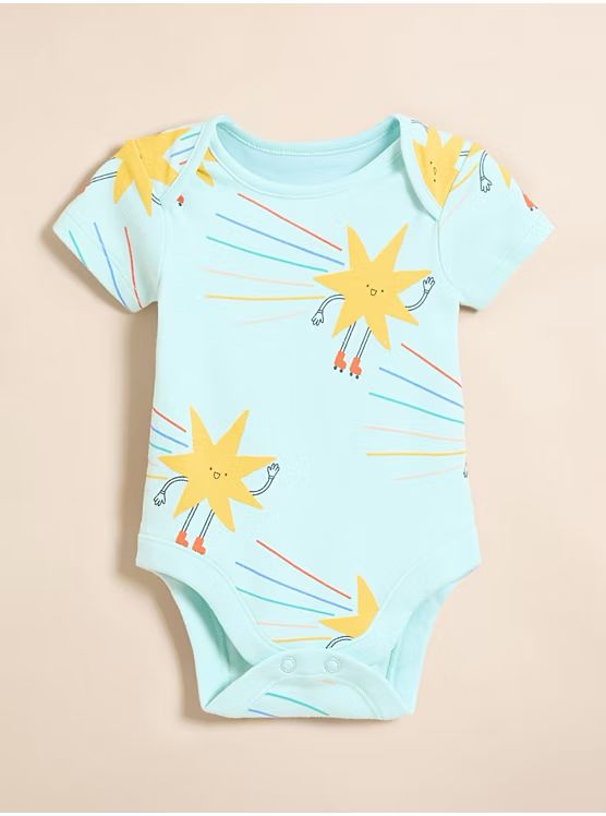 Little Angels Pastel Fun Sunshine Bodysuits 5 Pack