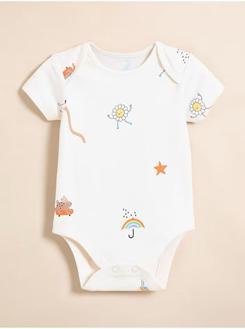 Little Angels Pastel Fun Sunshine Bodysuits 5 Pack