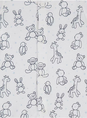 Blue Animal Tiny & Cute Club Sleepsuits 3 Pack - George UK