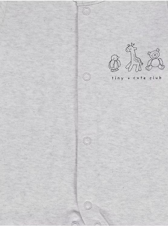 Blue Animal Tiny & Cute Club Sleepsuits 3 Pack - George UK