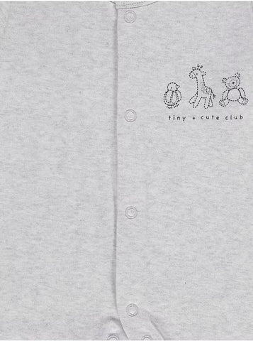 Blue Animal Tiny & Cute Club Sleepsuits 3 Pack - George UK