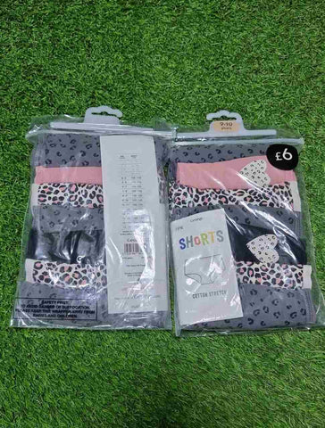 Animal Print Heart Shorts 7 Pack George UK