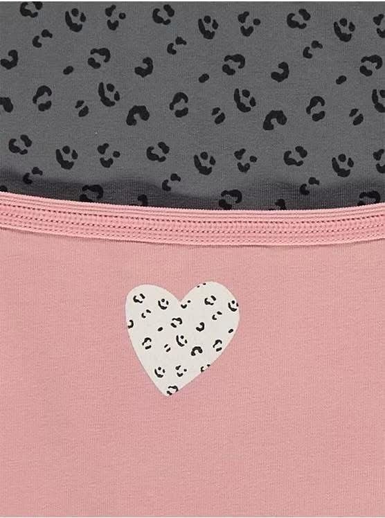 Animal Print Heart Shorts 7 Pack George UK