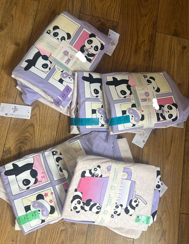 Panda Print Pyjamas Primark 2 Pairs Set Primark