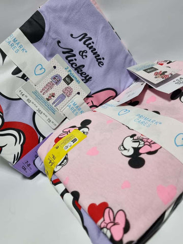 Minnie Print Pyjamas Primark 2 Pairs Set Primark