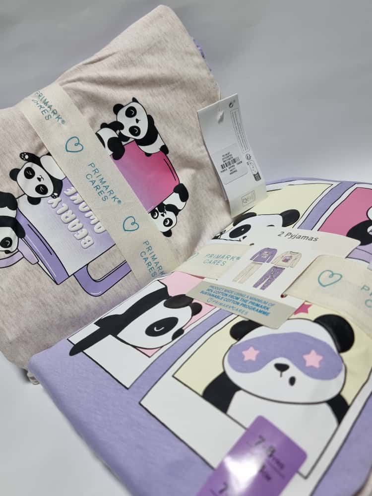 Panda Print Pyjamas Primark 2 Pairs Set Primark