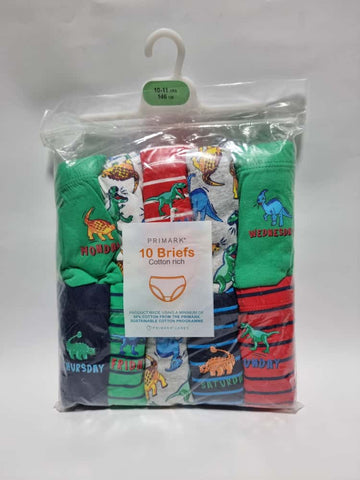 Primark Dino Print Briefs 10 Pcs Set