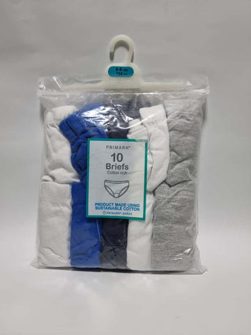 Primark Solid Colors Briefs 10 Pcs Set