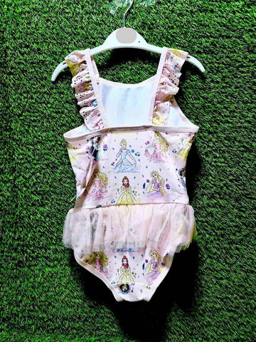 Ballerina Princes Print Swimsuit With Frill - Goerge Uk