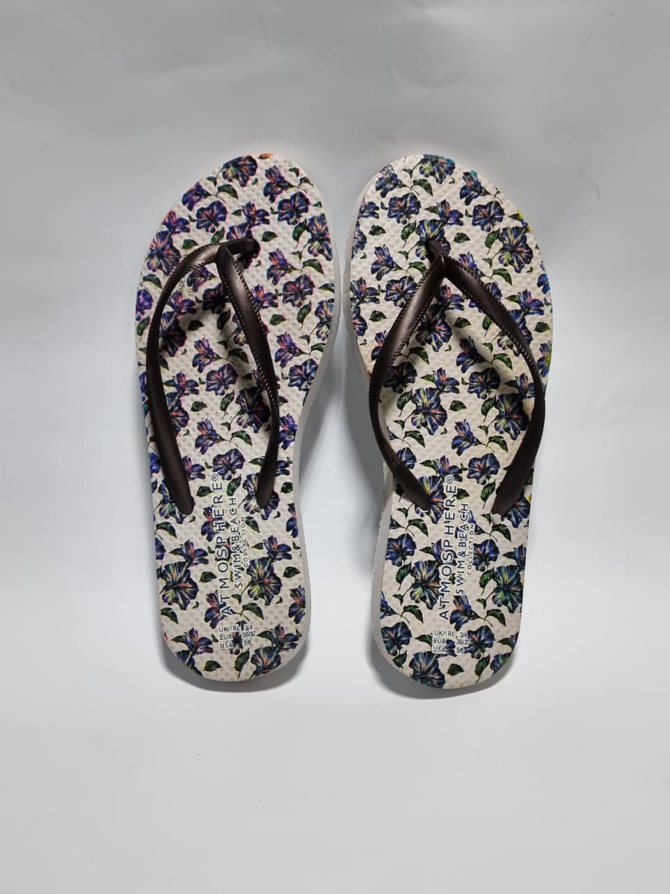 Primark Atmosphere Floral Print Flip Flops Ladies