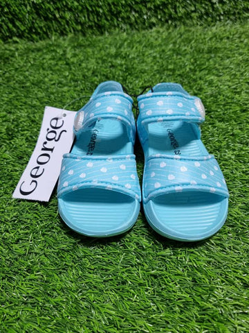 Blue Polka Dot Sandals By George UK