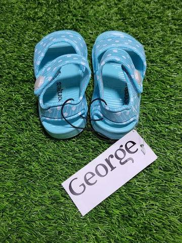 Blue Polka Dot Sandals By George UK