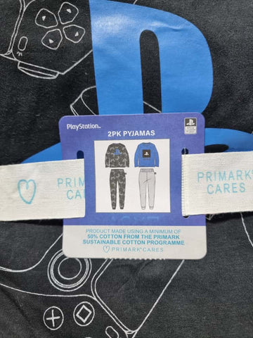 Primark 2pk Playstation Print Pajamas 7-8 Years
