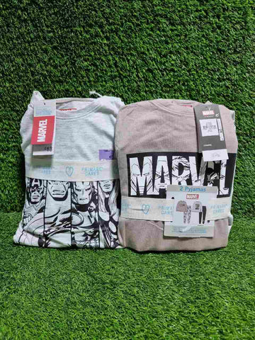 Primark 2pk Marvel Print Pajamas 7-8 Years