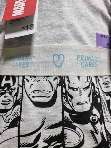 Primark 2pk Marvel Print Pajamas 7-8 Years