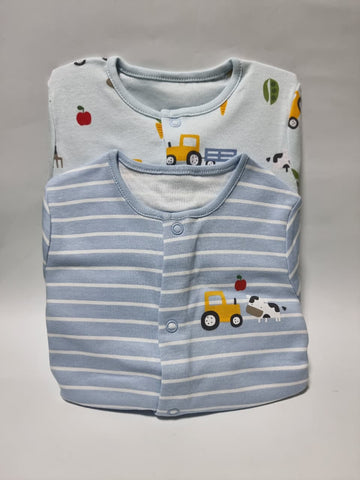 Matalan Cute Car Print Rompers - 2 Pack Set