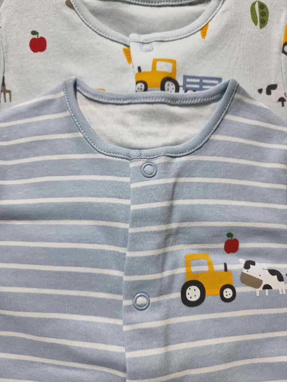 Matalan Cute Car Print Rompers - 2 Pack Set