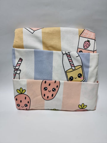 George UK Striped Strawberry Milk Short Sleeve Pyjamas 3 Pack