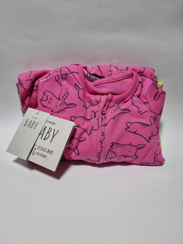 Animal Print Zip Fasten Sleepsuits 3 Pack George UK