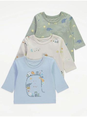 George Dino Animals Printed 3 Shirts Set