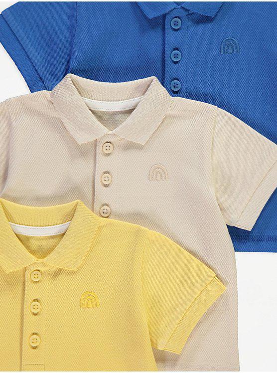 George Polo Solid Colors 3 Shirts Set