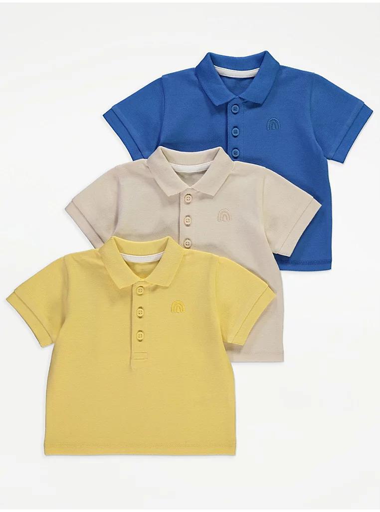 George Polo Solid Colors 3 Shirts Set