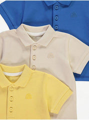 George Polo Solid Colors 3 Shirts Set 18-24 months
