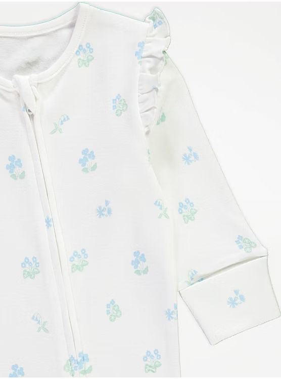 Multicolor Floral Zip Fasten Open Feet Sleepsuits 3 Pack George UK