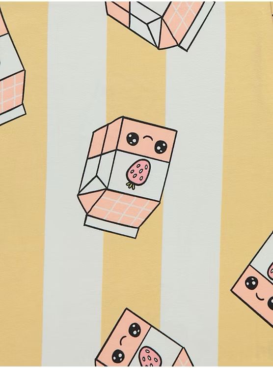 George UK Striped Strawberry Milk Short Sleeve Pyjamas 3 Pack