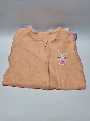 Paster Bunny Heart Rompers 3 Pack - George Uk