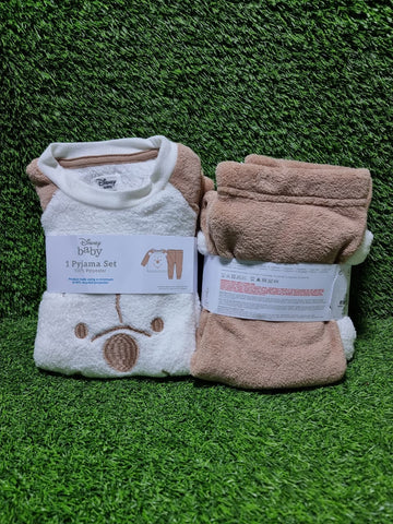 Brown Bear Fleece Pyjamas Primark