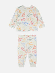 Primark Dino Fleece Pyjamas Set 2-3 years